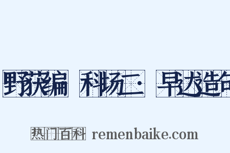 野获编·科场二·早达造句是什么意思的图片
